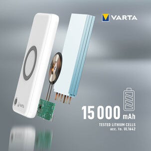 Varta Wireless powerbank trådlös 15 000 mAh