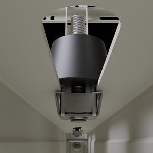 Veggkonsoll for luftvarmepumpe, hvit