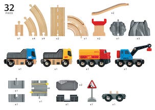 Brio World tog- og veibane, lastesett, fra 3 år