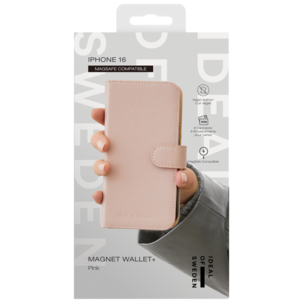 Ideal of Sweden Magnet Wallet+ for iPhone 18 Pro / iPhone 17 Pro, rosa