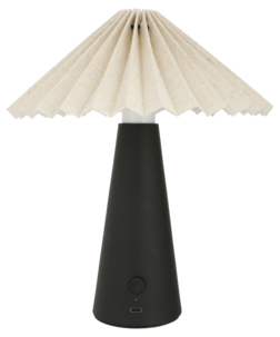 Dimbar bordlampe, bærbar og oppladbar