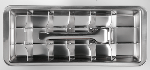 Islåda 18 iskuber, rostfritt stål