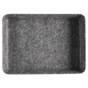 Oppbevaringsesker kontor grå filt, 8-pakning