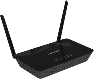 Trådlös router med ADSL2+modem Netgear D1500
