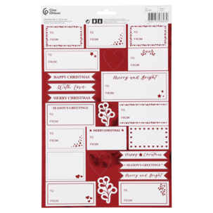 Julegaveetiketter klistremerker 48-pakning