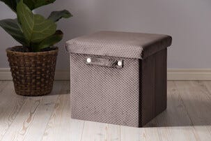 Sittpuff med förvaring, sammet