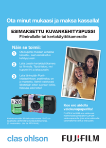 Fujifilm Ennakkoon maksettu valokuvapussi, 36 kuvaa