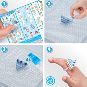 Aquabeads Sweet Accessory Set Makeiset, 700 vesihelmeä, yli 4-vuotiaille