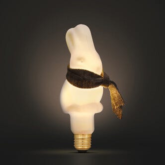 Dekorationslampa LED kaninlampa E27 4 W, varmvit