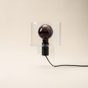 Northlight Kiara bordlampe i transparent akryl, 28 cm