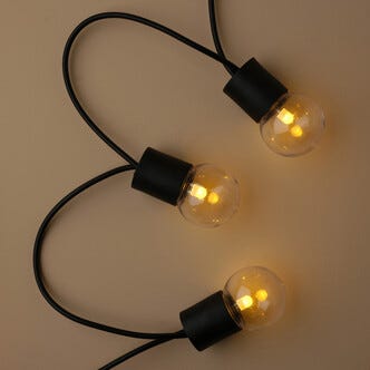 Lyslenke 20 varmhvite lyspærer utendørs Northlight