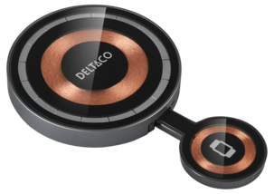 Deltaco 2-i-1 magnetisk trådløs lader, 15 W