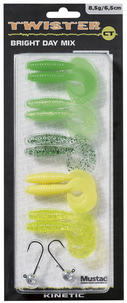 Kinetic Twister Bright Day Mix, jigger Curly Tail 6,5 cm 