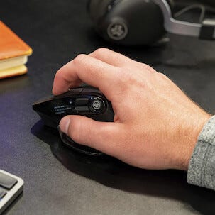 JLAB Epic trådlös mus med OLED-display, laddbar