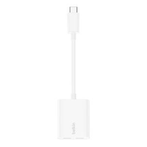 Belkin Rockstar USB-C till 2 x USB-C adapter, vit