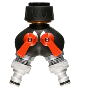 2-veis krankobling med strømningskontroll, 1/2