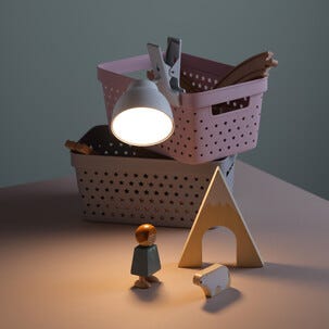 Northlight portabel lampa, uppladdningsbar USB-C, vit