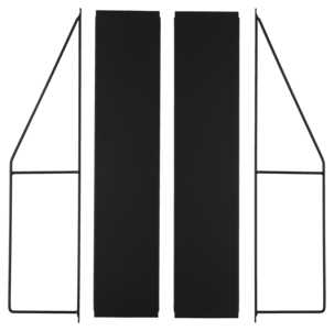 Vägghylla metall svart