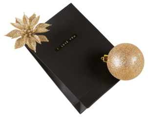 Juletrepynt, blomster med klips, 4-pakning