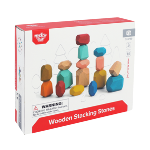 Byggeklosser i tre, 16 deler, fra 3 år