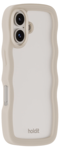 Holdit Wavy Case mobildeksel til iPhone 16, gjennomsiktig