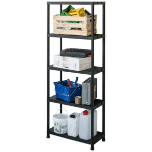 Toomax Hylly musta muovi autotalliin ja varastoon