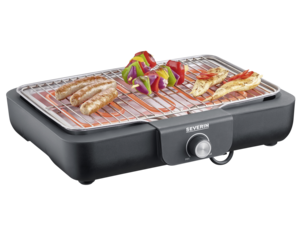 Severin Sähkökäyttöinen pöytägrilli, grilliritilä ruostumatonta terästä