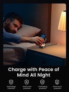 Ugreen 2-in-1 Qi2 trådlös laddare vikbar, 15 W