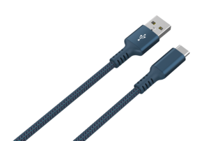Stoffkledd USB C kabel 3m USB-A til USB-C Clas Ohlson
