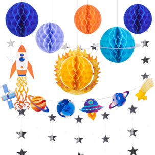 Festdekorasjoner med romtema