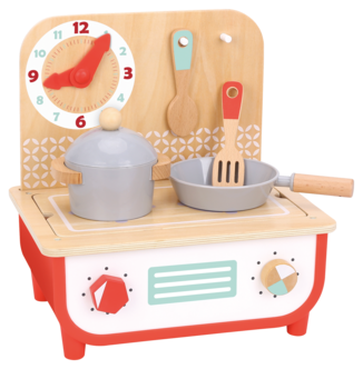 Lekekjøkken med grill i tre, 23 deler, fra 3 år