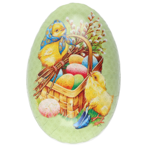 Påskägg papper, med klassiska påskmotiv, 15 cm