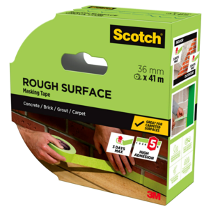 Scotch grønn maskeringsteip for grove overflater, 36 mm × 41 m