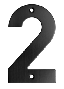 Stora husnummer svart metall, 6,8 x 15 cm