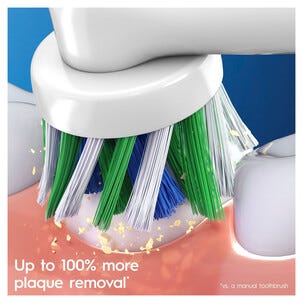 Oral-B Cross Action, borsthuvud, vit