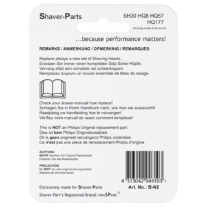 Parranajoterä Philips/Remington jne.