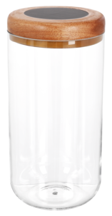 Solcellslykta glas och trä