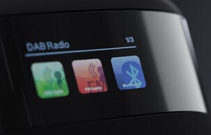 Pinell Compact+ DAB og FM-radio med Bluetooth, bærbar