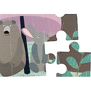 Pussel 3-pack djurmotiv 
