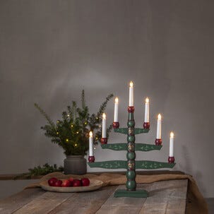 Star Trading Tradition adventsljusstake trä, 54 cm