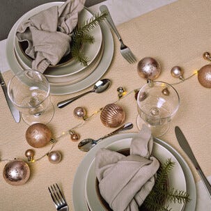 Girlang med julkulor och LED-belysning inomhus, 3 m