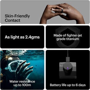 Ultrahuman Ring Air smartring, Space Silver