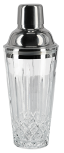 Shaker drink og cocktail, glass og rustfritt stål, 400 ml