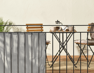 Balkongskydd tyg, vindskydd balkong, 240 x 80 cm