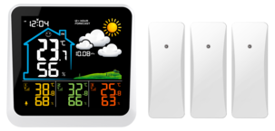 Værstasjon med fargeskjerm og 3 givere