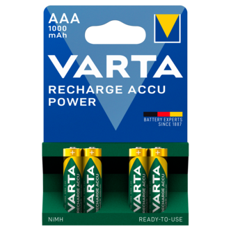 VARTA Power ladbart batteri AAA/HR03, 1000 mAh