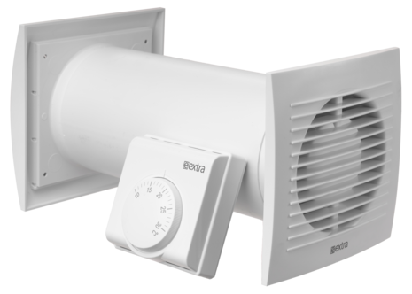 Värmeförflyttare med termostat, väggmontage