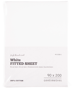Dra-på-lakan 90 cm, vit  