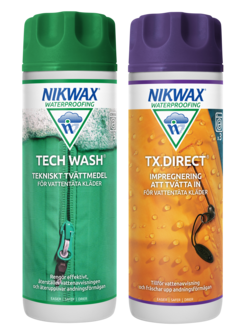 Nikwax Tech Wash ja TX.Direct, Pesu ja kyllästys, 2 kpl