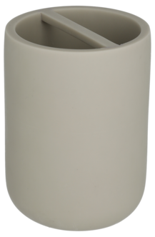 Tandborstmugg med fack, beige